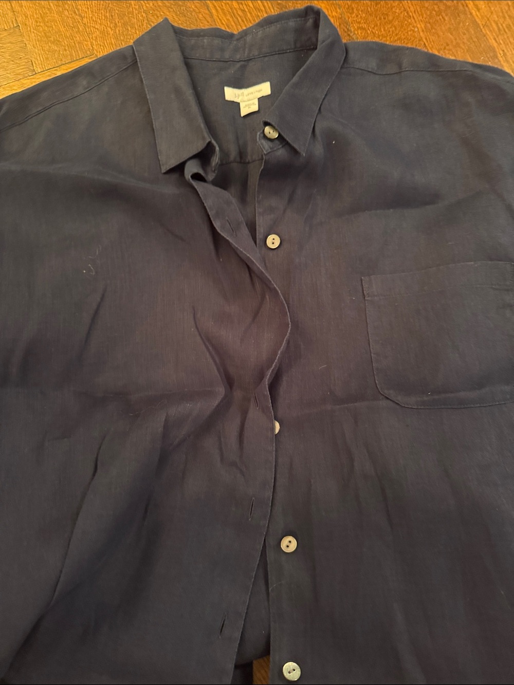J. Jill Navy Button-Down Shirt